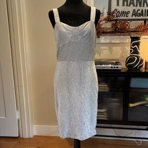 Ann Taylor Elegant Black and White paneled dress